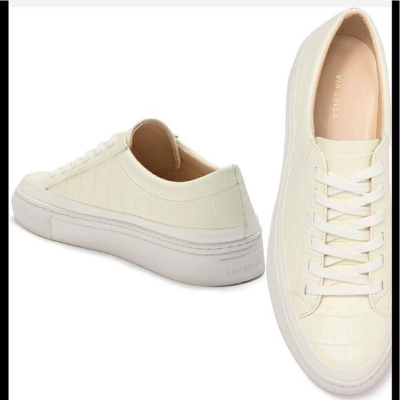 💕Via spiga samarah platform leather sneaker💕 size 5 - Picture 1 of 8